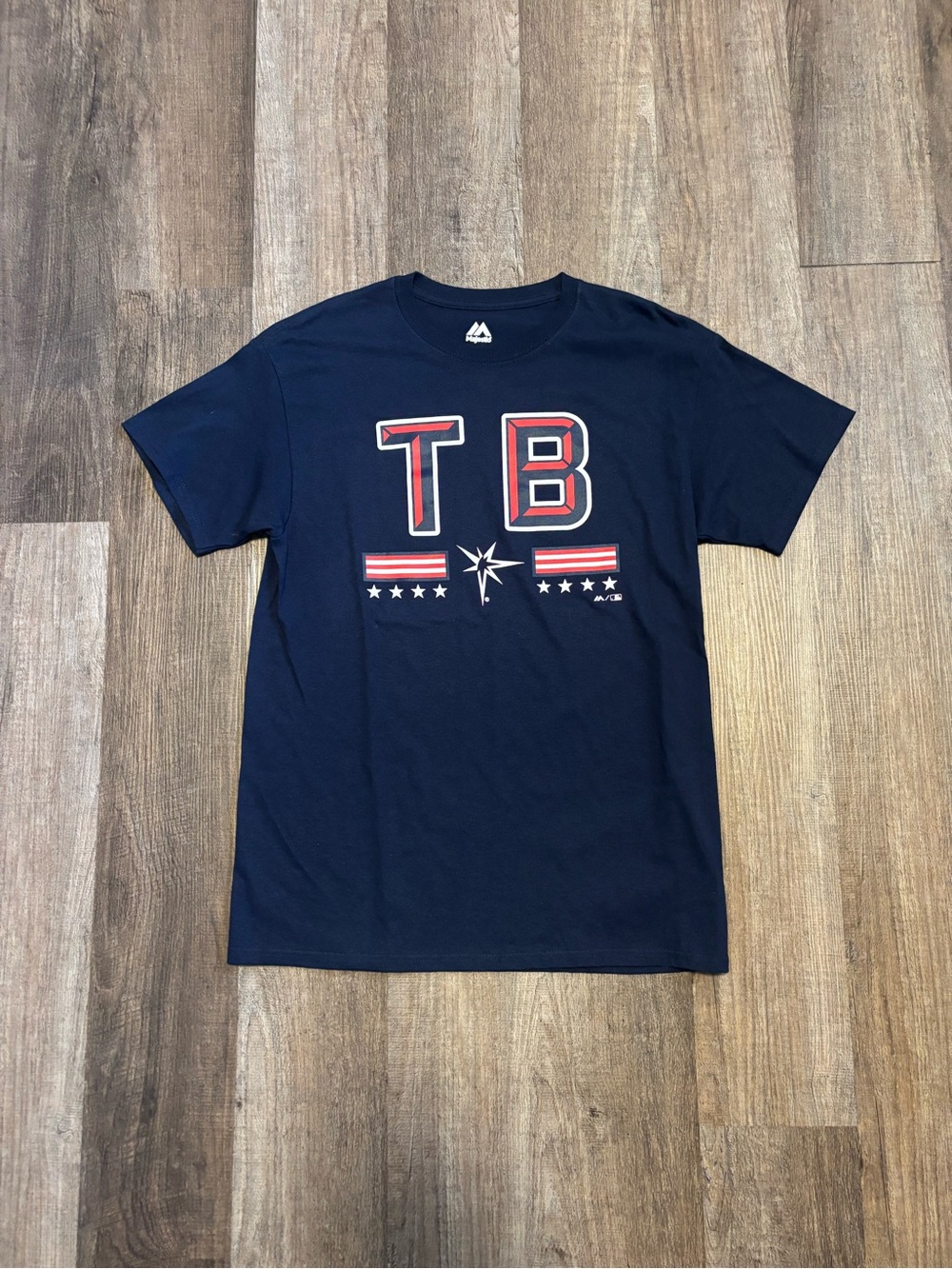 Men's Navy Tampa Bay Rays USA Graphic Tee by Majestic